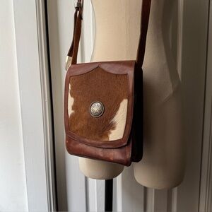 Vintage Cowhide Crossbody Bag